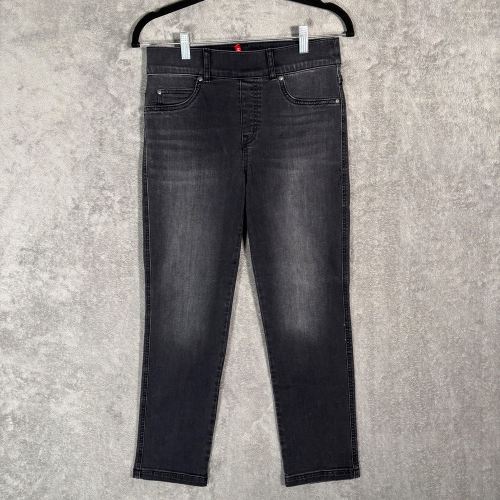Spanx Twilight Grey Black Jean-ish Ankle Leggings Small Petite Pull On Jeggings